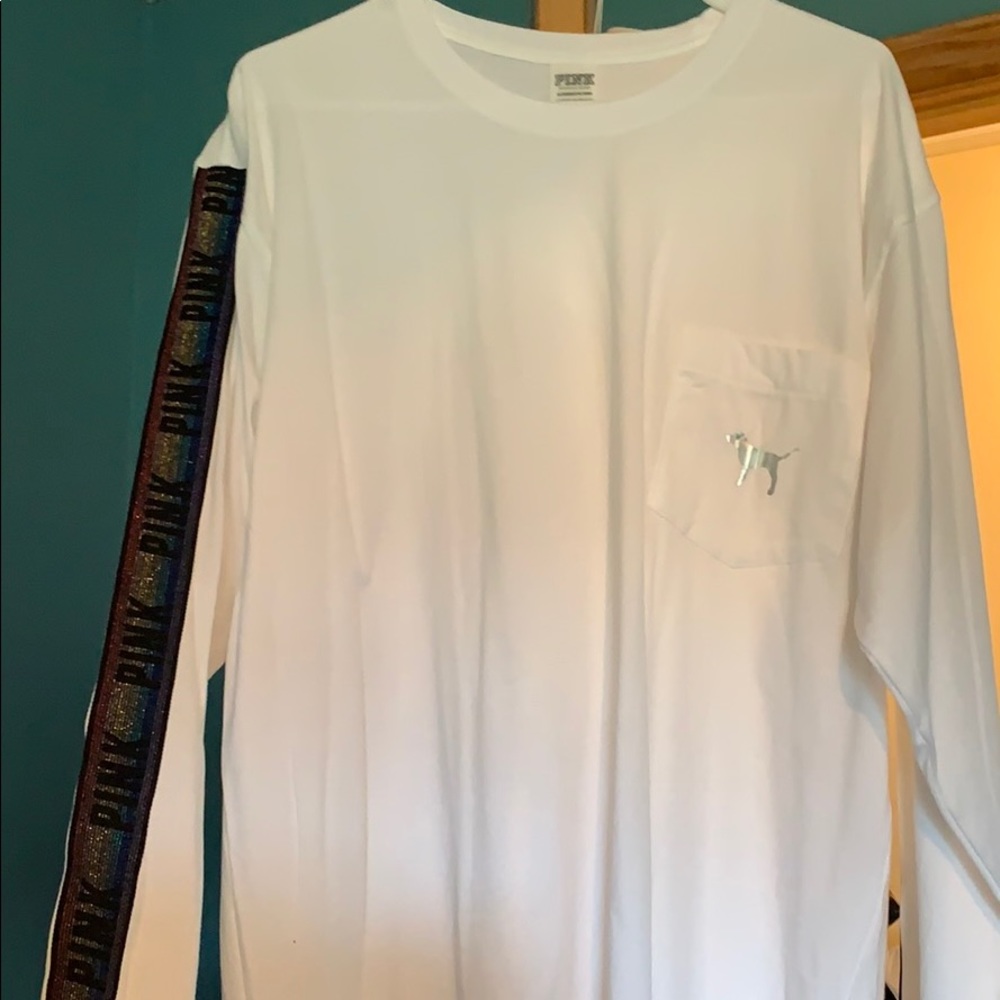 Bling Rainbow and White VS Pink Long Sleeve
